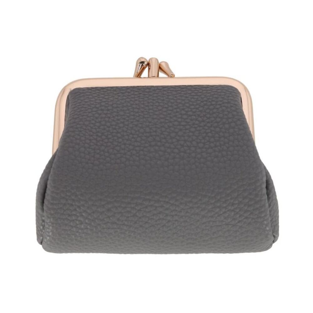 Julia Buxton Women's Premium Faux Leather Triple Frame Coin Purse Wallet
